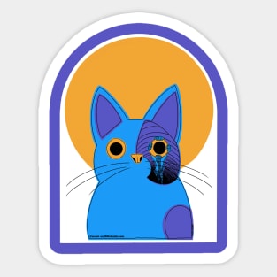 Art Deco Normal Cat Sticker